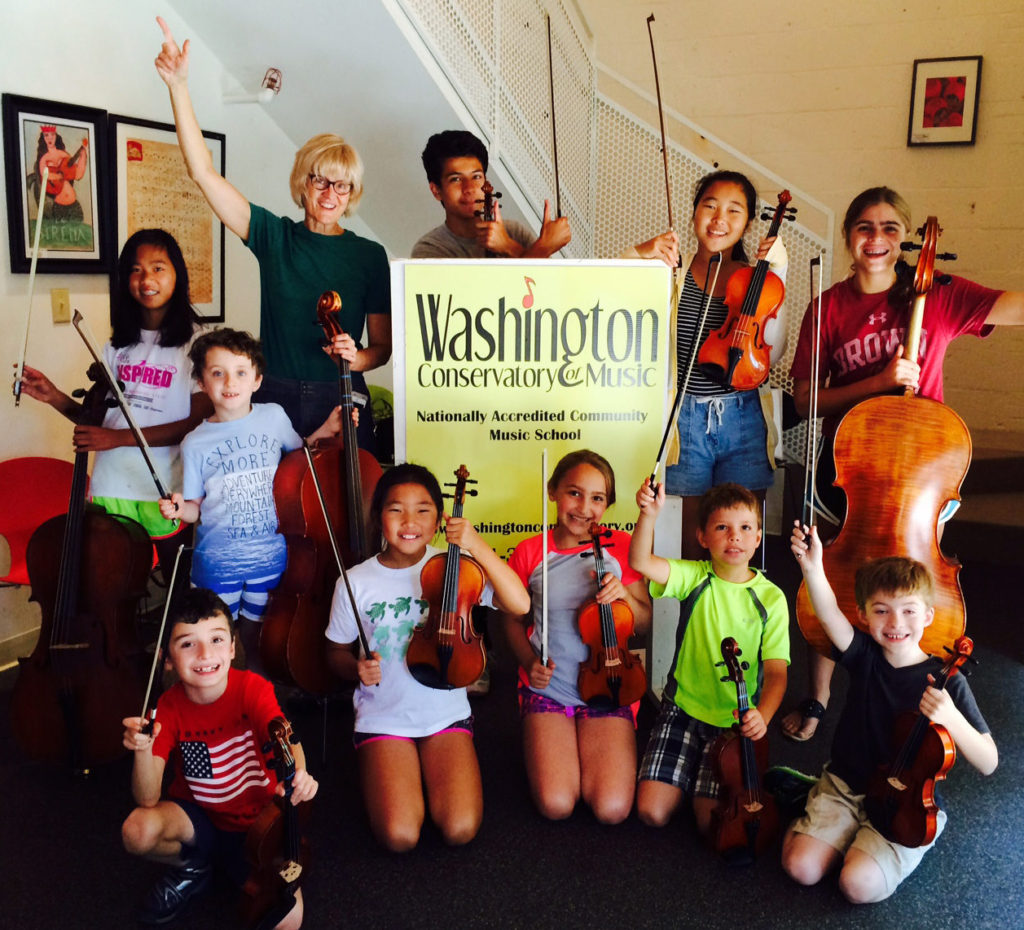 strings summer camp students