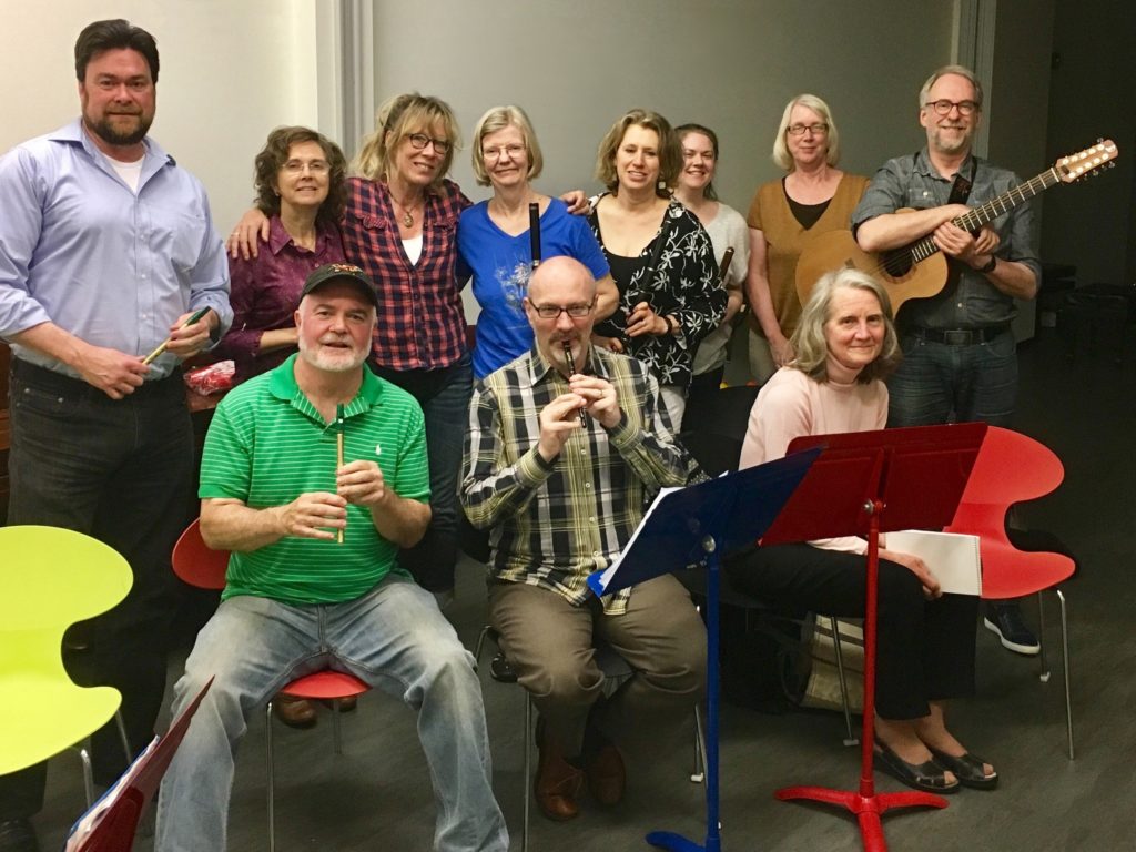 Irish Flute and Tin Whistle Class Students and teachers of Irish Flute and Tin Whistle Class
